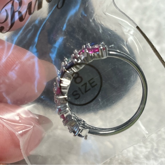 🌈silver multicolored ring-primary colors - Picture 10 of 10